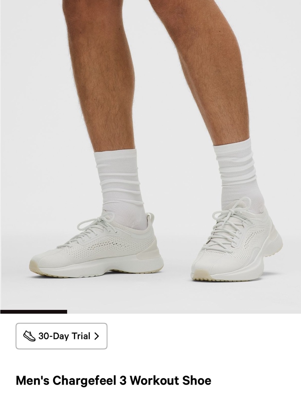 Men's Chargefeel 3 Workout Shoe - Off-White NWT without Box - Picture 2 of 8
